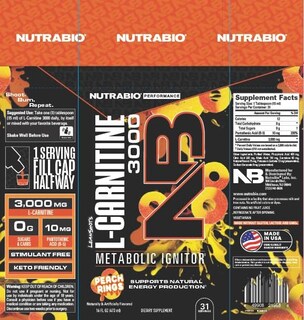 Foto 4 | Foto 4 | Inyecciones Líquidas De L-carnitina Nutrabio 3000 Mg Con Vitamina B-5 - Venta Internacional.