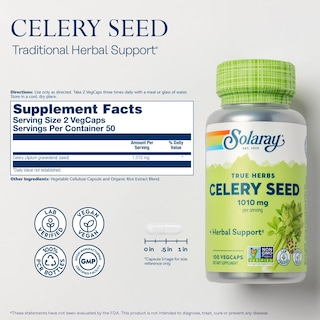 Foto 3 | Foto 3 | Suplemento Solaray De Semillas De Apio 505 Mg, 100 Cápsulas Vegetarianas - Venta Internacional.