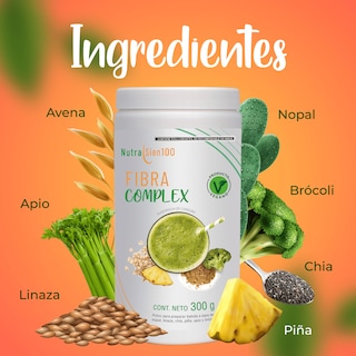 Foto 3 | Foto 3 | Fibra natural en Polvo. Salud Digestiva. Regula Intestino. Fortalece microbiota. Sabor piña. Sin Azúcar. 300g - 20 Porciones