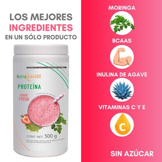 Foto 3 | Foto 3 | Proteína en polvo Fresa. Keto, pre workout. 22g proteína. Sin: Azúcar, Carbohidratos, grasa. 500g 17 porciones