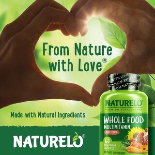 Foto 7 | Foto 7 | Suplemento Multivitamínico Naturelo Whole Food Para Adolescentes, 60 Cápsulas - Venta Internacional.