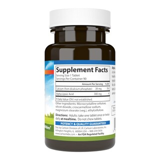 Foto 2 | Foto 2 | Suplemento De Ácido Alfa Lipoico Carlson 300 Mg 90 Tabletas - Venta Internacional.