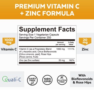 Foto 2 | Foto 2 | Suplemento Viva Naturals De Vitamina C De 1000 Mg Con Zinc, 20 Mg, 250 Cápsulas - Venta Internacional.