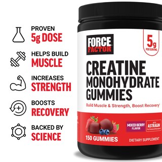 Foto 2 | Foto 2 | Creatina Gummies Force Factor, Dosis De 5 G Estudiadas Clínicamente - Venta Internacional.