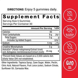 Foto 5 | Foto 5 | Creatina Gummies Force Factor, Dosis De 5 G Estudiadas Clínicamente - Venta Internacional.