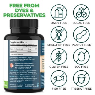 Foto 6 | Foto 6 | Suplementos De Ácido Hialurónico Forestleaf 100 Mg Más Vitamina C 50 Mg - Venta Internacional.