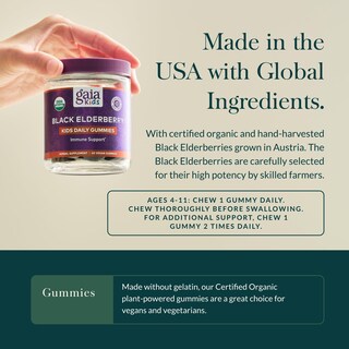 Foto 4 | Foto 4 | Gomitas Gaia Herbs Gaiakids Black Saúco 40 Gomitas Para Niños - Venta Internacional.