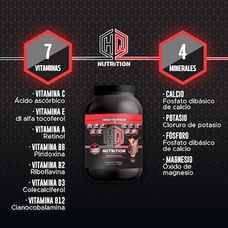 Foto 4 | Foto 4 | Proteina Hq Nutrition Proteína Whey Chocolate En Polvo Aminoácidos, Vitaminas Y Minerales 1.4 Kg