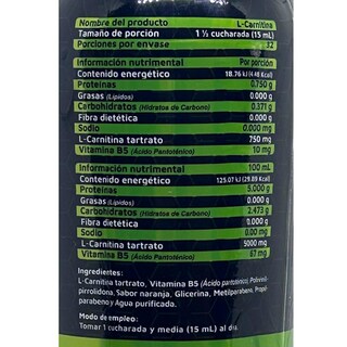 Foto 2 | Foto 2 | L-carnitina Líquida High Power Sabor Naranja 480 ml