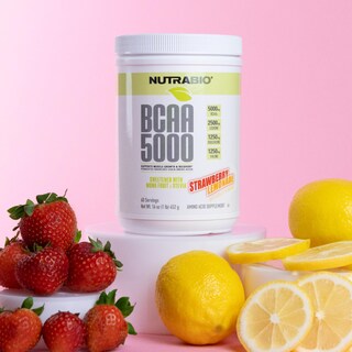 Foto 3 | Foto 3 | Suplemento NutraBio BCAA 5000 en Polvo Limonada de Fresa 60 Porciones - Venta Internacional