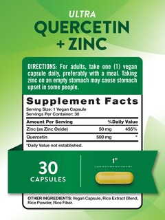 Foto 2 | Foto 2 | Suplemento Nature's Truth Quercetina + Zinc 30 Cápsulas - Venta Internacional.