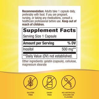 Foto 4 | Foto 4 | Suplemento Nature's Way De Inositol 500 Mg 100 Cápsulas - Venta Internacional.