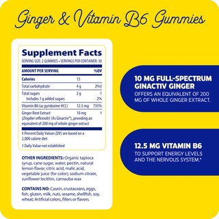 Foto 2 | Foto 2 | Gomitas De Jengibre Y Vitamina B6 Supplement Enzymedica, 60 Unidades - Venta Internacional.