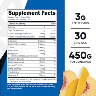Foto 2 | Foto 2 | Complejo Pre-c Nutricost Pre-c Con Creatina, 450 G, Melocotón Y Mango - Venta Internacional.