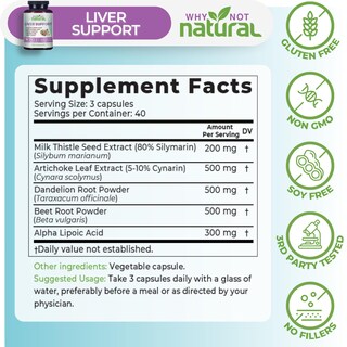 Foto 4 | Foto 4 | Supplement Why Not Natural 5 En 1 Liver Health 120 Cápsulas - Venta Internacional.