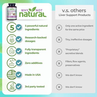 Foto 5 | Foto 5 | Supplement Why Not Natural 5 En 1 Liver Health 120 Cápsulas - Venta Internacional.