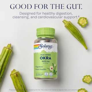 Foto 3 | Foto 3 | Suplemento Solaray Okra Fruit 1600 Mg De Fibra Soluble, 100 Cápsulas Vegetales - Venta Internacional.