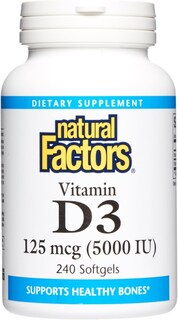 Foto 1 | Foto 1 | Suplemento De Vitamina D3 De Natural Factors, 5000 Ui, 240 Cápsulas Blandas - Venta Internacional.