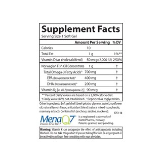 Foto 4 | Foto 4 | Suplemento Carlson Elite Omega-3 Plus D & K 700 Mg De Limón 60 Cápsulas Blandas - Venta Internacional.