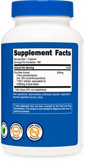 Foto 5 | Foto 5 | Suplemento Nutricost: Extracto De Corteza De Pino, 6000 Mg, 180 Cápsulas - Venta Internacional.