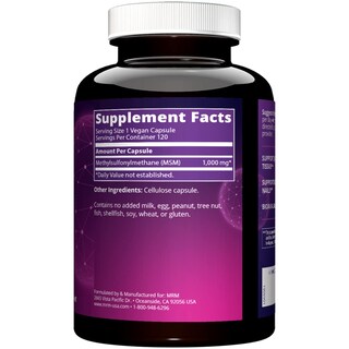 Foto 2 | Foto 2 | Suplemento Mrm Nutrition Msm En Cápsulas De 1000 Mg Para La Salud De Las Articulaciones - Venta Internacional.