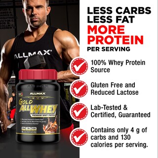 Foto 3 | Foto 3 | Proteína En Polvo Allmax Gold Allwhey Chocolate 907 G - Venta Internacional.
