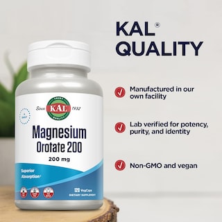 Foto 4 | Foto 4 | Suplemento De Orotato De Magnesio Kal, 200 Mg, 120 Cápsulas Vegetales - Venta Internacional.