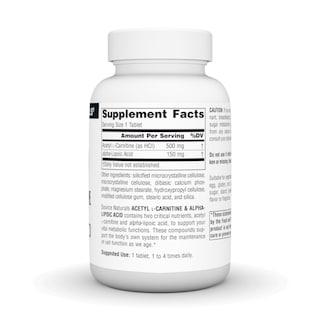 Foto 2 | Foto 2 | Acetil L-carnitina Y Ácido Alfa-lipoico De Supplement Source Naturals 650 Mg, 60 Comprimidos - Venta Internacional.