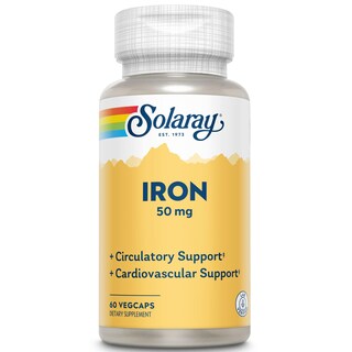 Foto 1 | Foto 1 | Suplemento Solaray Iron 50 Mg Para Una Circulación Saludable, 60 Cápsulas Vegetarianas - Venta Internacional.