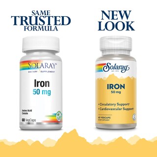 Foto 2 | Foto 2 | Suplemento Solaray Iron 50 Mg Para Una Circulación Saludable, 60 Cápsulas Vegetarianas - Venta Internacional.