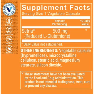 Foto 3 | Foto 3 | Suplemento The Vitamin Shoppe Con Contenido Reducido De Glutatión, 500 Mg, 60 Cápsulas - Venta Internacional.