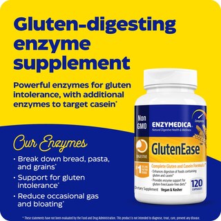 Foto 3 | Foto 3 | Suplemento Enzymedica Glutenease Digestive Enzymes 120 Cápsulas - Venta Internacional.