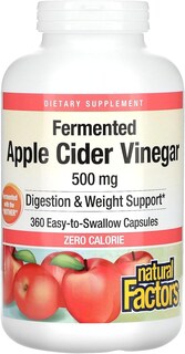 Foto 1 | Foto 1 | Suplemento Vinagre de Sidra de Manzana Natural Factors 360 Cápsulas - Venta Internacional