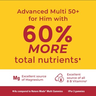 Foto 2 | Foto 2 | Gomitas Multivitamínicas Nature Made 50+ para Hombre 84 Gomitas - Venta Internacional