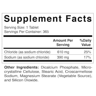 Foto 2 | Foto 2 | Tabletas De Sal, Cloruro De Sodio Vitamático, 1000 Mg, 365 Tabletas - Venta Internacional.