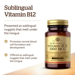 Foto 3 | Foto 3 | Suplemento Solgar De Vitamina B12 1000 Mcg 100 Pepitas - Venta Internacional.
