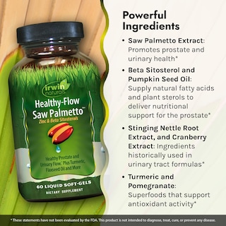 Foto 4 | Foto 4 | Suplemento Irwin Naturals Healthy Flow Saw Palmetto 60 Cápsulas Blandas - Venta Internacional