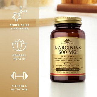 Foto 4 | Foto 4 | Suplemento Solgar L-arginina 500 Mg 100 Cápsulas Vegetales - Venta Internacional.