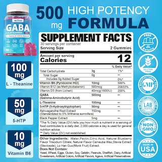 Foto 2 | Foto 2 | Suplemento De Gaba Nextdia Gummies 500 Mg Sin Azúcar, 1 Paquete - Venta Internacional.