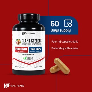 Foto 7 | Foto 7 | Suplemento Healthfare Plant Sterols 2000 Mg 240 Cápsulas Veganas - Venta Internacional.