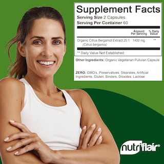 Foto 6 | Foto 6 | Suplementos Nutriflair, Cítricos, Bergamota Orgánica, 1400 Mg, 120 Cápsulas - Venta Internacional.