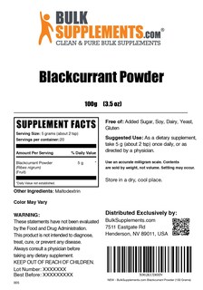 Foto 6 | Foto 6 | Suplemento Bulksupplements.com Grosella Negra En Polvo 100 G - Venta Internacional.