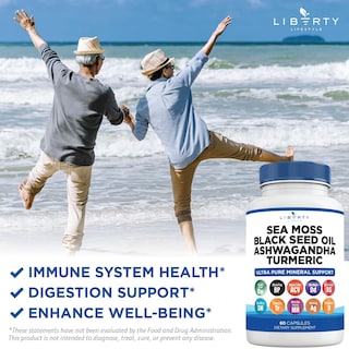 Foto 5 | Foto 5 | Aceite De Semillas Negras De Musgo Marino Supplement Liberty Lifestyle, Paquete De 2 - Venta Internacional.