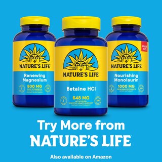 Foto 6 | Foto 6 | Complemente Nature's Life Betaine Hcl Con Pepsina 100 Cápsulas - Venta Internacional.