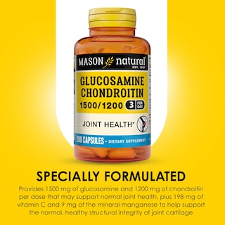 Foto 4 | Foto 4 | Suplemento Mason Natural, Glucosamina Y Condroitina 1500/1200, 280 Cápsulas - Venta Internacional.