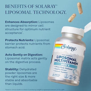 Foto 4 | Foto 4 | Suplemento Multivitamínico Liposomal Solaray Para Hombres, 120 Cápsulas Vegetales - Venta Internacional.
