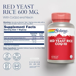 Foto 2 | Foto 2 | Suplemento Solaray De Arroz De Levadura Roja Con Coq10 Y Niacina 90 Cápsulas Vegetales - Venta Internacional.