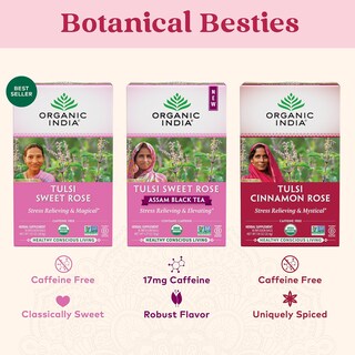 Foto 6 | Foto 6 | Bolsitas De Té Tea Organic India Tulsi Con Canela Y Rosa, 18 Bolsas X 3 Paquetes - Venta Internacional.