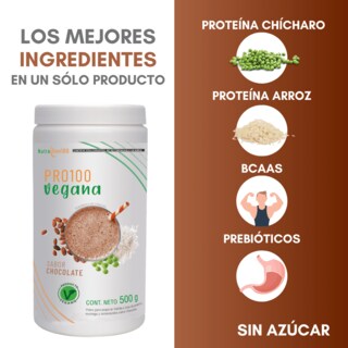 Foto 3 | Foto 3 | Proteína Vegana en Polvo NutraSien100 Sabor Chocolate Sin Azúcar/ Sin Soya/ Sin Lactosa 500 g