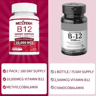 Foto 7 | Foto 7 | Suplemento Nextdia De Vitamina B12, 10000 Mcg De Metilcobalamina - Venta Internacional.